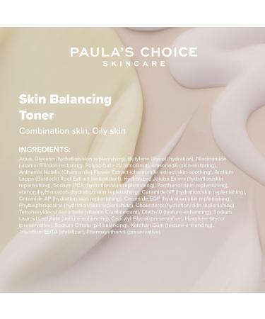 Paula's Choice Skin Balancing Pore Reducing Hydrating Toner - Refines Enlarged Pores & Tackles Blackheads - with Niacinamide & Adenosine - Combination to Oily Skin - 190 ml - Buy Online on GoSupps.com