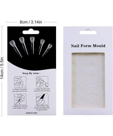 Dual Forms Nail Sticker Gel Extension Quick Building Dual Nail Forms Mould False Nail Tips Reusable Nail Molds French Manicure Tips Inner Mold Onlynery - Buy Online on GoSupps.com