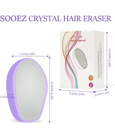 Crystal Hair Eraser for Hair Removal UQQU Crystal Hair Remover for Men and Women Magic Crystal Hair Remover with Gentle Skin Exfoliation Reusable Easy to Use Works On All Body Parts - Purple - Buy Online on GoSupps.com