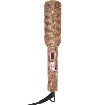 Rose Gold 2-in-1 Hair Curler & Straightener | Professional Multi-Level Heater for Home & Barber Shop | Perfect for Straight & Curly Hair (US Plug 100-240V - Buy Online on GoSupps.com