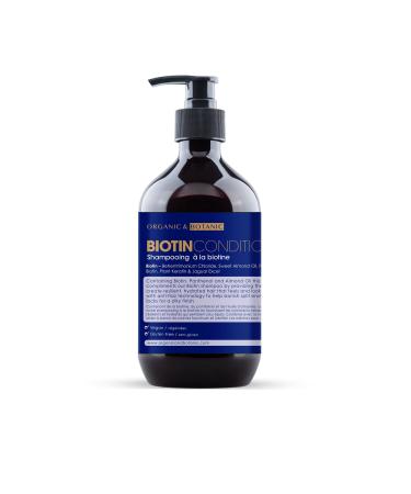 Organic & Botanic Biotin Conditioner 500ml | Shampoo for dry dull hair | Helps against premature hair loss and greying