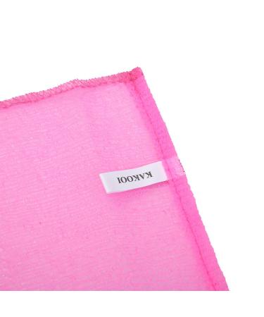 KAKOOI Long Exfoliating Nylon Bath Cloth 35 inches - Set of 3 Blue Yellow Pink | Magic Shower Washcloth for Body - Buy Online on GoSupps.com
