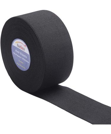 HANFINEE 1-1/2 Inch Sew on Knitted Elastic Band - Black 15 Yards | Heavy Stretch for Sewing Crafts, DIY Waistband, Bedspread & Cuff - Buy Online on GoSupps.com