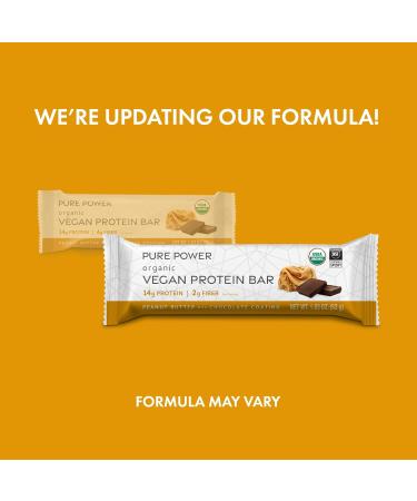 Dr. Mercola Organic Pure Power Protein Bars - Peanut Butter & Chocolate (12 Bars, 1.83 oz each) - Buy Online on GoSupps.com