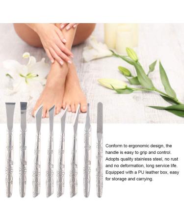 Stainless Steel Foot File Set for Dead Skin Removal - 8pcs Pedicure Tool for Callus Shaving, Women & Men Foot Care - Buy Online on GoSupps.com
