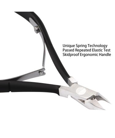 Ejiubas Cuticle Trimmer & Pusher Set - Professional Stainless Steel Cutter and Pusher for Fingernails and Toenails - Durable Pedicure Manicure Tools in Black - Buy Online on GoSupps.com