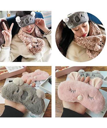 4 Pack Unicorn Sleeping Mask for Girls - Soft Plush Blindfold with Cute Unicorn Horn, Panda, Koala Designs - Eye Cover for Kids, Teens, Women - Perfect for Plane Travel, Nap, Night Sleeping - Buy Online on GoSupps.com