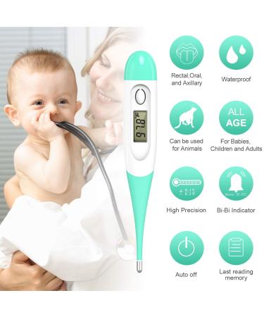 Digital Fever Thermometer for Babies, Kids & Adults - Green - Medical Grade - Buy Online on GoSupps.com