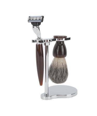 Men's Vintage Wet Shaving Set | Safety Razor Beard Brush Soap Dish & Soap - Premium Grooming Care - Buy Online on GoSupps.com