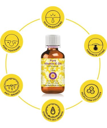 Deve Herbes Pure Vitamin E Oil 5ml - Natural Therapeutic Grade with Glass Dropper - International Shipping - Buy Online on GoSupps.com