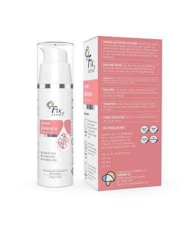 Fixderma 2% Salicylic Acid Serum for Anti Acne & Spot Treatment with 5% Azelaic Acid & 4% Mandelic Acid | Anti Acne Face Serum for Men & Women | For Oily Skin - 30g - Buy Online on GoSupps.com