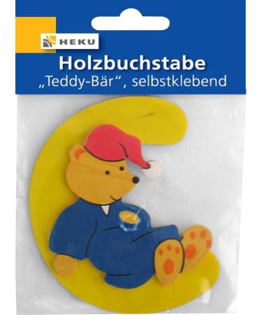 Heku Wooden Letter A Teddy Bear Door Sign 80mm Personalized Door Decoration for Kids' Rooms - Buy Online on GoSupps.com