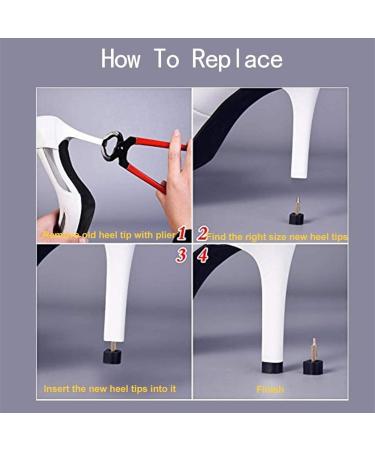 60PCS/30 Pairs Women's High Heel Shoe Repair Tips - Replacement Dowel Lifts for Shoe Restoration - Buy Online on GoSupps.com