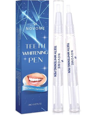 Teeth Whitening Pen, Instant Teeth Whitener, Effective Teeth Whitening Gel, Painless for Tooth Whitening, Perfect Sensitive Teeth Whitening Product, Travel Friendly, Natural Mint Ingredient- 2Pcs