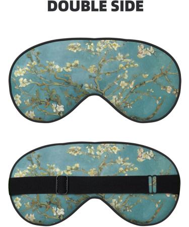 BREAUX Almond Blossom Print Sleeping Eye Mask | Double-Sided Blackout Travel Mask for Ultimate Comfort - Buy Online on GoSupps.com