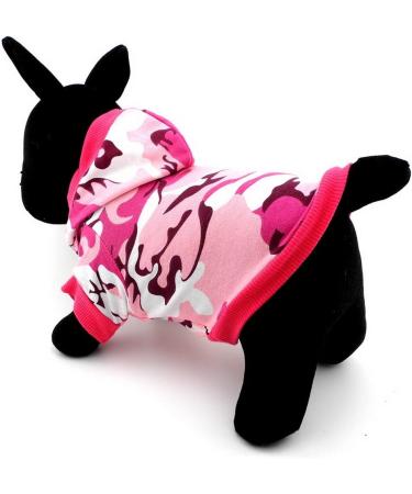 Buy Smalllee Lucky Store Hooded Camouflage Shirt for Small Dogs | Pink T-Shirt for Chihuahua Yorkshire Poodle & Cats | Perfect for Girls - Size L Mini-L (46cm Breast 35cm Back) - Buy Online on GoSupps.com