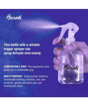 Harrods Unbreakable 250ml Spray Bottle for Sanitizer - Pack of 2 | Room Fogging | Plastic Empty Bottle - Buy Online on GoSupps.com