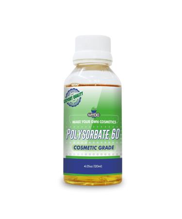 Polysorbate 60 Cosmetic Grade 120 ml / 4 fl oz - Emulsifier and Solubilizer for Creams Lotions and DIY Cosmetic Formulations 4 Fl Oz (Pack of 1)