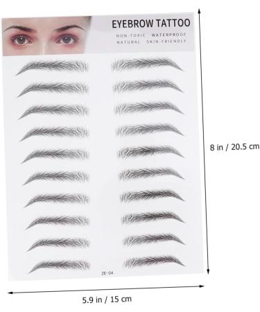 OHPHCALL 2pcs 3d Eyebrow Stickers Maquillaje Para Cejas Hairlike 6d Eyebrow Sticker Kits 3d Stickers Black - Buy Online on GoSupps.com