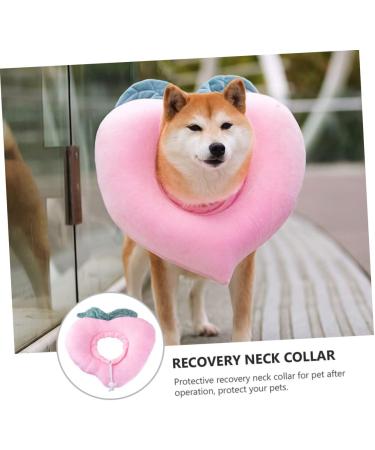 Ipetboom 1pc Pink Cat Headgear Recovery Pet Anti-Lick Lovely Anti-Licking Juicy Peach Neck Dog L Pink - Buy Online on GoSupps.com