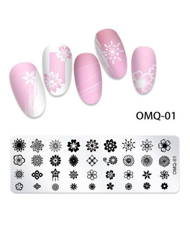 Buy 1 Set of Image Stencils - Flower & Geometry Cartoon Pattern Nail Stamping Plates - International Shipping Available - Buy Online on GoSupps.com