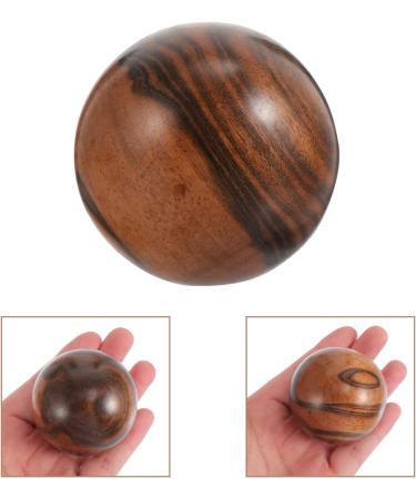 Shop Frcolor 2st Fitness Golfer Massage Balls - Wooden Handheld Therapy Balls for Seniors - Natural Ebony Texture 5.10x5.00cm - Buy Online on GoSupps.com