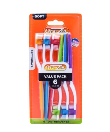 Ora-Zen 6-Each Soft Toothbrush