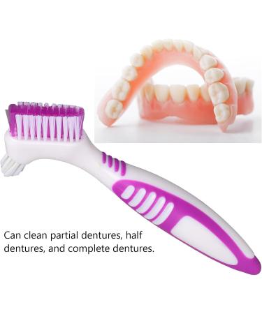 False Teeth Cleaning Brush - Double Sided Portable Denture Toothbrush for Effective Care | Multi-Layered Set - Buy Online on GoSupps.com