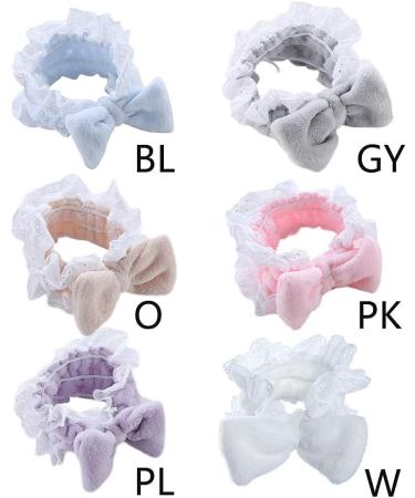 CAZSTYK Headband Plush Bows Solid Color Headband Ruffle Lace Soft Makeup Hairband -slip Elastic Headbands for Girls Women Orange - Buy Online on GoSupps.com
