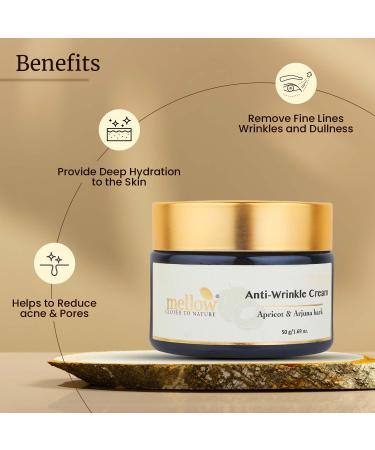 Mellow Herbals Ayurvedic Anti-Wrinkle Skin Firming Cream - Moisturizes & Tightens Skin Contains Babachi Ark Arjuna Bark & Green Apple Extracts Ayush Certified GMO Paraben & Silicone Free (50Gm - Buy Online on GoSupps.com