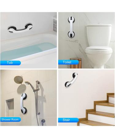 Shower Handle 2 Pack 12 inch Grab Bars for Bathroom Shower Handle with Strong Hold Suction Cup Grip Grab in Bathroom Bath Handle Grab Bars for Bathroom Safety Grab Bar Black 2 Pack Black - Buy Online on GoSupps.com
