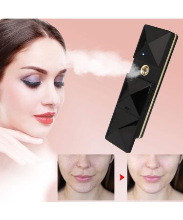 Nano Facial Mister Sprayer USB Rechargeable - Portable Handy Mist Spray for Face Hydration and Atomization - Mini Beauty Device in Black - Buy Online on GoSupps.com