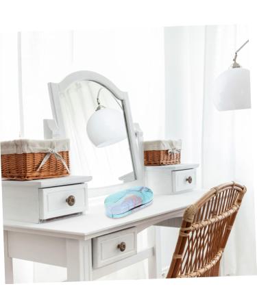 Homsfou Double-Layer Glasses Case - 2-in-1 Protective Case for Glasses & Contact Lenses - Blue Flocked Cloth Travel Solution - Buy Online on GoSupps.com