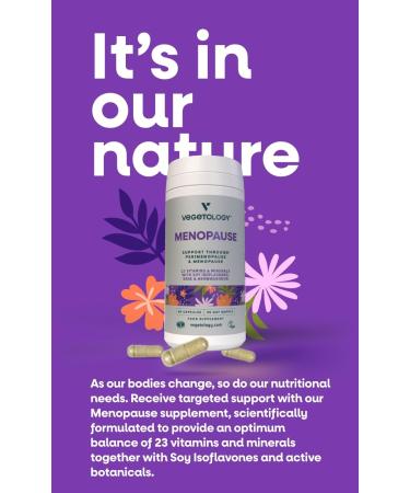 Vegan Menopause Supplements | Perimenopause & Menopause Vitamins for Women | 60 Capsules for Menopause Support - Buy Online on GoSupps.com