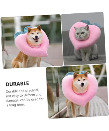 Ipetboom 1pc Pink Cat Headgear Recovery Pet Anti-Lick Lovely Anti-Licking Juicy Peach Neck Dog L Pink - Buy Online on GoSupps.com