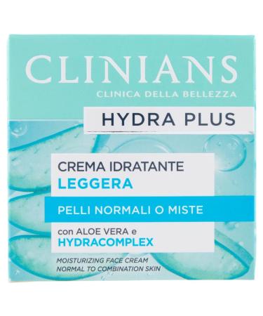 CLINIANS Hydra Plus Light Face Moisturizer Dermatologically Tested Made in Italy 50 ml