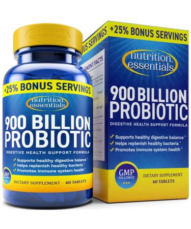 Probiotics 30 Billion CFU - Nutrition Essentials Highest Rated Acidophilus Probiotic for Women and Men - 60 Tablets