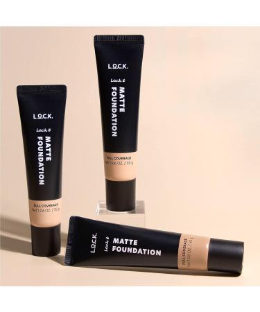 L.O.C.K. Color Matte Foundation in Porcelain | Full Coverage Face Makeup Cream | Korean Beauty | 1.06 oz - Buy Online on GoSupps.com