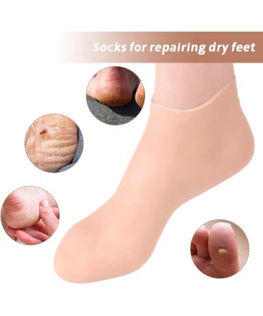 Acpetdr Moisturizing Silicone Socks for Women Silicone Socks Foot Mask Exfoliating Beach Protective Gel Socks Anti Slip Aloe Socks for Dry Cracked Feet Calluses Foot Care - Buy Online on GoSupps.com
