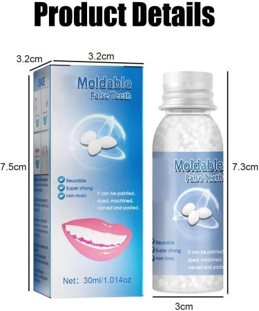 Xirujnfd Tooth Repair Granules - Cavity Filler Kit for Chipped Teeth & Temporary Fillings (1PCS) | Moldable False Teeth Solution - Buy Online on GoSupps.com