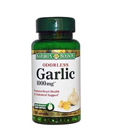 Nature's Bounty Garlic Extract 1000 mg, 100 Rapid Release Softgels