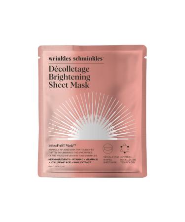 Wrinkles Schminkles Chest & D collet Brightening Sheet Mask with Vitamin C Vitamin B3 & Hyaluronic Acid 1 Count