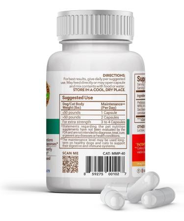 MitoMax-Premium Probiotics for Dogs and Cats | 40 Capsules | Imagilin Technology LLC - Buy Online on GoSupps.com