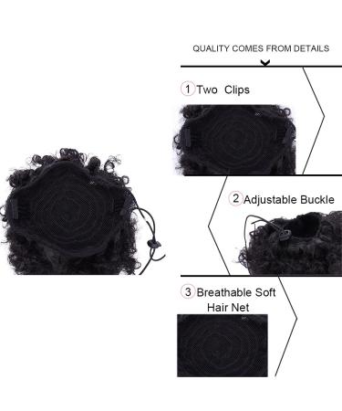 Buy Synthetic Buns Boy Wig | Afro Puff Hair Accessories for Girls & Women | Ballerina Ponytail FB12-1B - International Shipping - Buy Online on GoSupps.com