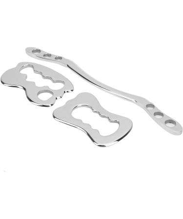 Premium Stainless Steel Muscle Scraper Gua Sha - Highly Polished 45x10x4 for Neck & Shoulder Massage - Buy Online on GoSupps.com