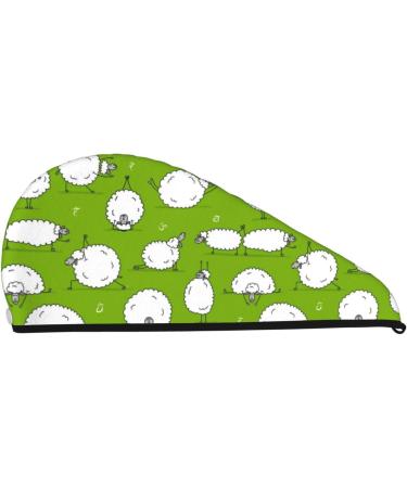 Funny Sheep Yoga Microfiber Hair Towel - Soft Super Absorbent Wrap for Women - Quick Dry Coral Velvet for All Hair Types - Buy Online on GoSupps.com