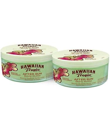 Hawaiian Tropic - AfterSun Body Butter Exotic Coconut - After Sun Body Cream with fresh Coconut aroma 200 ml format - Pack 2 Units Coconut fresh