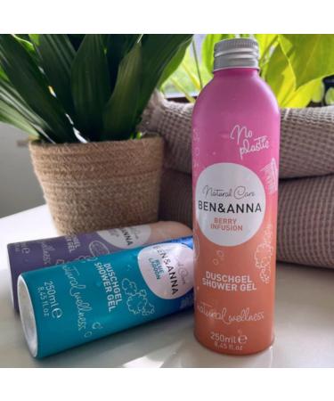  Ben&Anna Ben & Anna Berry Shower Gel - 1 Pack - Shower Gel - Natural Cosmetic Vegan Plastic Free Aluminium Box (1) - Buy Online on GoSupps.com