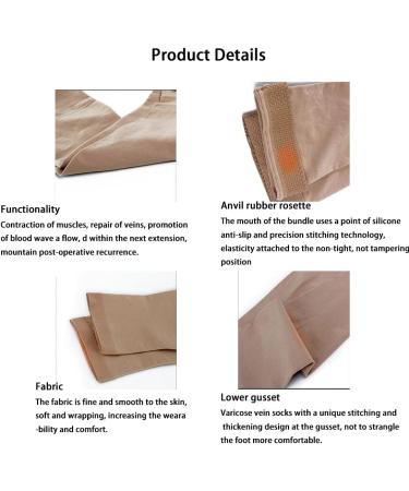 Large Long Nine-Quarter Varicose Vein Therapeutic Socks - Leg Protection Anti-Thrombotic Medical Support | Black, Size Large - Buy Online on GoSupps.com