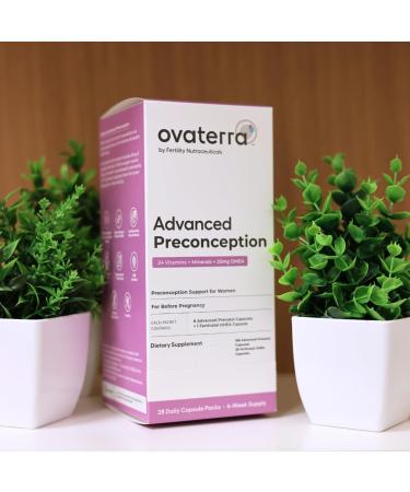 Ovaterra Advanced Prenatal & Preconception Multivitamin Bundle for Women with DHEA 25mg Choline 550 mg Folate (Methylfolate) 1 010 mcg Omega-3 DHA EPA Chelated Iron 364 Capsules - 28 Day Supply - Buy Online on GoSupps.com
